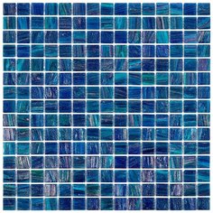 STE164 Мозаика одноцветная чип 20 стекло Alma Mono Color аквамарин темный квадрат глянцевый
