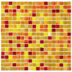 04SM-Cynosura-m Плитка Мозаика на пол в душ Alma Mix оранжевая