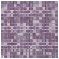 NC610 Мозаика одноцветная чип 15 стекло Alma Mono Color фиолетовый квадрат глянцевый