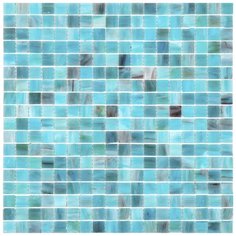 SM18 Мозаика одноцветная чип 15 стекло Alma Mono Color аквамарин квадрат глянцевый