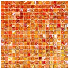 NB821-m Мозаика одноцветная чип 15 стекло Alma Mono Color оранжевый квадрат глянцевый перламутр