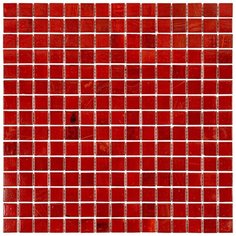 STR74 Мозаика одноцветная чип 20 стекло Alma Mono Color красный квадрат глянцевый