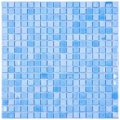 NC309 Мозаика одноцветная чип 15 стекло Alma Mono Color голубой квадрат глянцевый