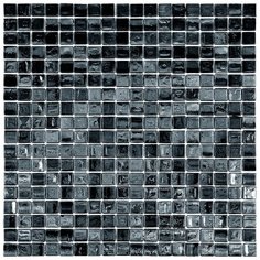 NB-BK906 Мозаика одноцветная чип 15 стекло Alma Mono Color черный квадрат глянцевый