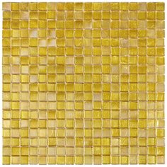 B73 Мозаика одноцветная чип 15 стекло Alma Mono Color золотой желтый квадрат глянцевый