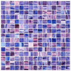 STN760 Мозаика одноцветная чип 20 стекло Alma Mono Color фиолетовый квадрат глянцевый