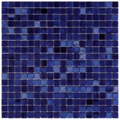 N46 Мозаика одноцветная чип 15 стекло Alma Mono Color синий квадрат глянцевый
