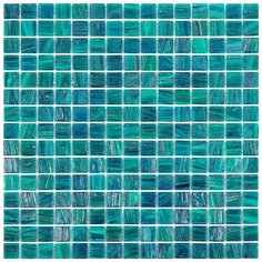 STE174 Мозаика одноцветная чип 20 стекло Alma Mono Color аквамарин квадрат глянцевый