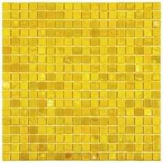 NN98 Мозаика одноцветная чип 15 стекло Alma Mono Color желтый квадрат глянцевый перламутр