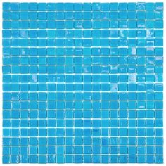 NB-BL547 Мозаика одноцветная чип 15 стекло Alma Mono Color голубой квадрат глянцевый перламутр