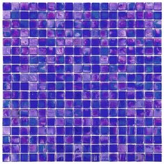 NB-BL566 Мозаика одноцветная чип 15 стекло Alma Mono Color синий квадрат глянцевый перламутр