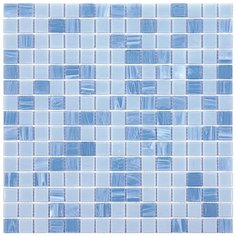 Coda Мозаика из цветного стекла Alma чип 20 мм голубой квадрат