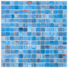 STN528 Мозаика одноцветная чип 20 стекло Alma Mono Color голубой квадрат глянцевый