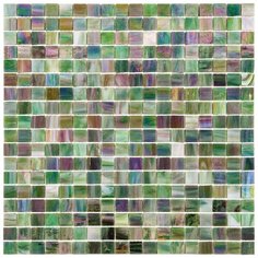 SM20 Мозаика одноцветная чип 15 стекло Alma Mono Color зеленый квадрат глянцевый перламутр