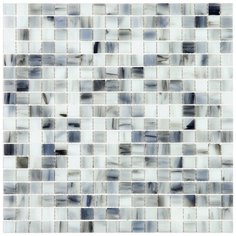 SM24 Мозаика одноцветная чип 15 стекло Alma Mono Color серый светлый квадрат глянцевый