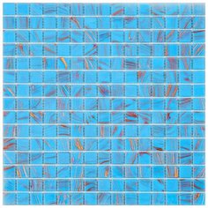 STE313 Мозаика одноцветная чип 20 стекло Alma Mono Color голубой квадрат глянцевый