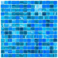 Wave-m Мозаика для бассейнов смешанного цвета чип 20 стекло Alma Mix голубой квадрат глянцевый