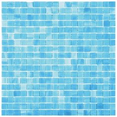 SM42 Мозаика одноцветная чип 15 стекло Alma Mono Color голубой квадрат глянцевый