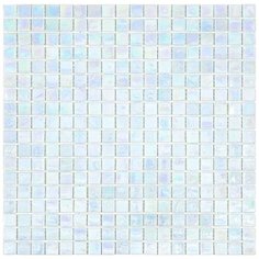 NB-GN423 Мозаика стеклянная на кухню одноцветная чип 15 Alma Mono Color голубой квадрат глянцевый перламутр