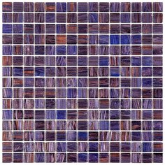 STN358 Мозаика одноцветная чип 20 стекло Alma Mono Color фиолетовый темный квадрат глянцевый