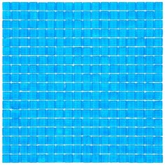 NT02 Мозаика одноцветная чип 15 стекло Alma Mono Color голубой квадрат глянцевый