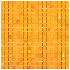 NN99 Мозаика одноцветная чип 15 стекло Alma Mono Color оранжевый квадрат глянцевый перламутр