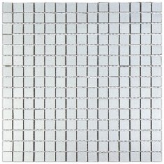 S01-2 Мозаика с имитацией белого золота FGold серебряный квадрат глянцевый Alma