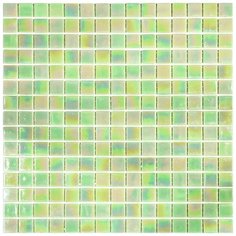 PE-GN407 Мозаика одноцветная чип 20 стекло Alma Mono Color зеленый квадрат глянцевый перламутр