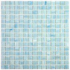 ST-BL517 Мозаика одноцветная чип 20 стекло Alma Mono Color аквамарин квадрат глянцевый