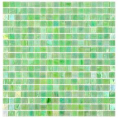 NB-GN445 Мозаика одноцветная чип 15 стекло Alma Mono Color зеленый квадрат глянцевый перламутр