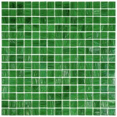 ST-GN415 Мозаика для кухонного фартука одноцветная чип 20 стекло Alma Mono Color зеленый квадрат глянцевый