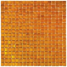 B43 Декоративная мозаика чип 15 стекло Alma Mono Color оранжевый золотой квадрат глянцевый