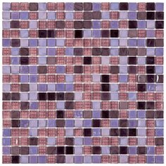 05-Heka-m Мозаика для сауны смешанного цвета на пол чип 15 стекло Alma Mix фиолетовый квадрат