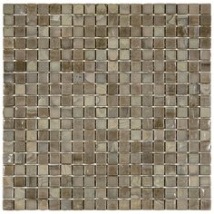 NB-BR608 Мозаика одноцветная чип 15 стекло Alma Mono Color коричневый квадрат глянцевый