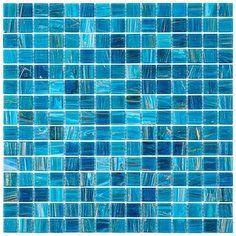 STN564 Мозаика одноцветная чип 20 стекло Alma Mono Color аквамарин квадрат глянцевый