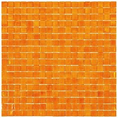 NN87 Мозаика одноцветная чип 15 стекло Alma Mono Color оранжевый квадрат глянцевый перламутр