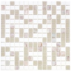 MIX20-WH121 Geneve Мозаика смешанного цвета чип 20 стекло Alma Mix бежевый квадрат