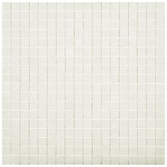 N18 Мозаика одноцветная чип 15 стекло Alma Mono Color белый квадрат глянцевый