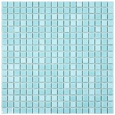 NC418 Мозаика одноцветная чип 15 стекло Alma Mono Color голубой светлый квадрат глянцевый