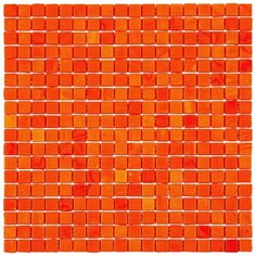 N105 Мозаика одноцветная чип 15 стекло Alma Mono Color оранжевый красный квадрат глянцевый