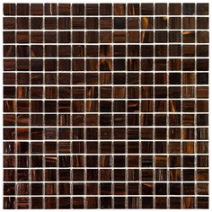 STR108 Мозаика одноцветная чип 20 стекло Alma Mono Color коричневый темный квадрат глянцевый