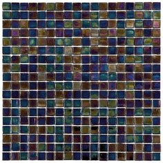 NB-BL569 Мозаика одноцветная чип 15 стекло Alma Mono Color синий фиолетовый квадрат глянцевый перламутр