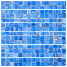 STN510 Мозаика одноцветная чип 20 стекло Alma Mono Color синий квадрат глянцевый