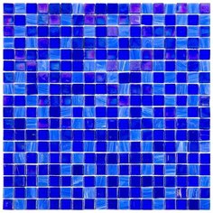 03-Calypso-m Мозаика смешанного цвета чип 15 стекло Alma Mix синий квадрат перламутр