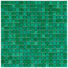 N078 Мозаика стеклянная зеленого цвета Alma чип 15 мм Mono Color квадрат
