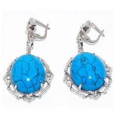 Silver WINGS Серьги из серебра, бирюза, 22se000732c-1-96