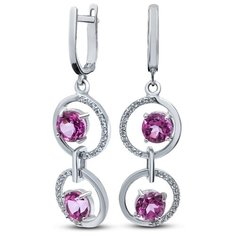 Silver WINGS Серьги из серебра топаз pink, 22eeafa00915-19