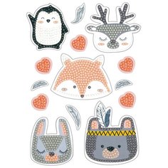 Кристальная мозаика (алмазная вышивка) "фрея" ALVN-101 наклейки "Животные. Сканди" 14 х 19.5 см