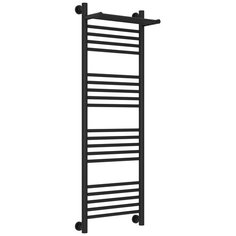 Водяной полотенцесушитель Сунержа Богема с полкой+ 1200x400 матовый черный