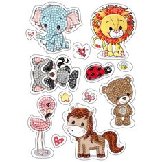 Кристальная мозаика (алмазная вышивка) "фрея" ALVN-102 наклейки "Веселые зверята" 14 х 19.5 см